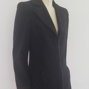 Versace Couture coat S black boucle trench vintage 1980s